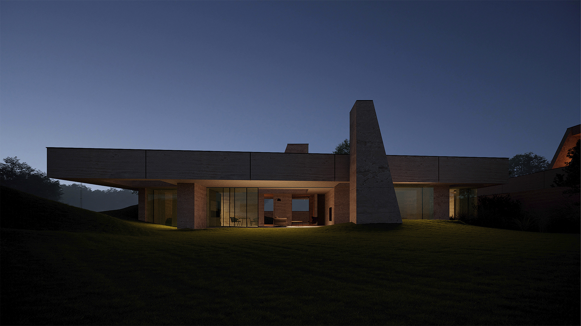 проект виллы с террасой